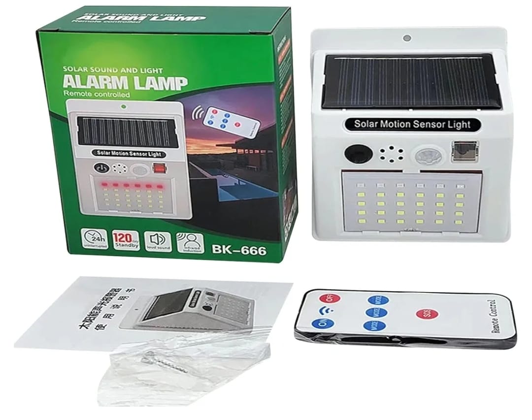 Alarm Sound Security Solar Lamp with Motion Detector