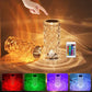 16 Colors Crystal Lamp With Remote featuring an elegant rose diamond design and vibrant RGB colors.